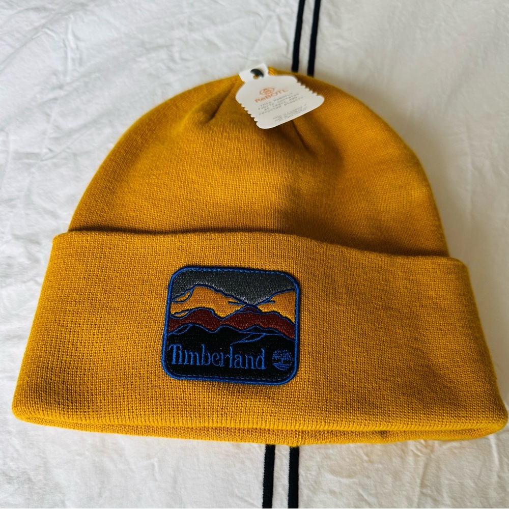 NWT Timberland Mountain Patch Beanie very New England Style $42 NEW